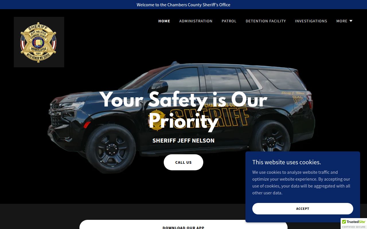 Chambers County Sheriff's Office website