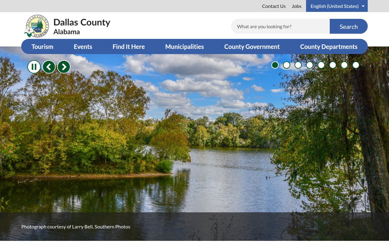Dallas County Sheriff's Office page with jail lookup