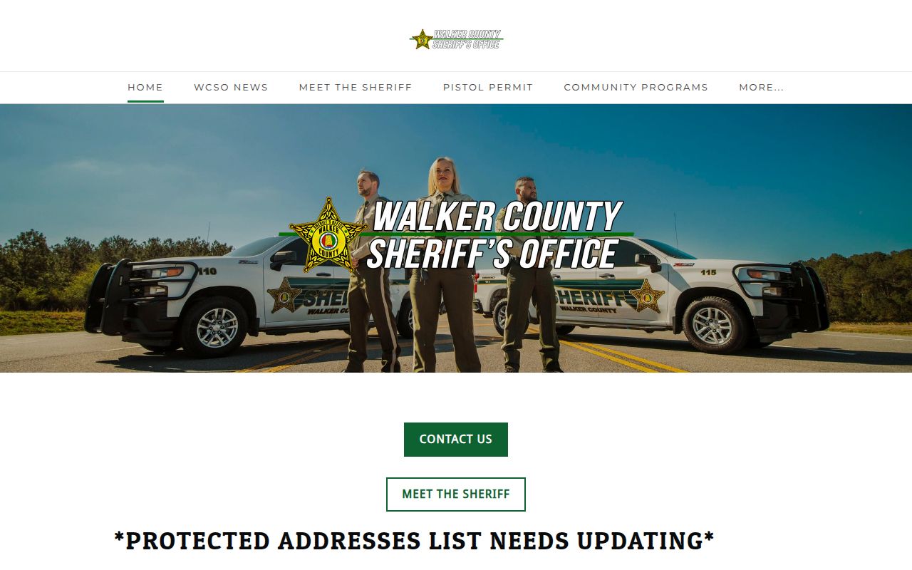 Walker County Sheriff's Office website